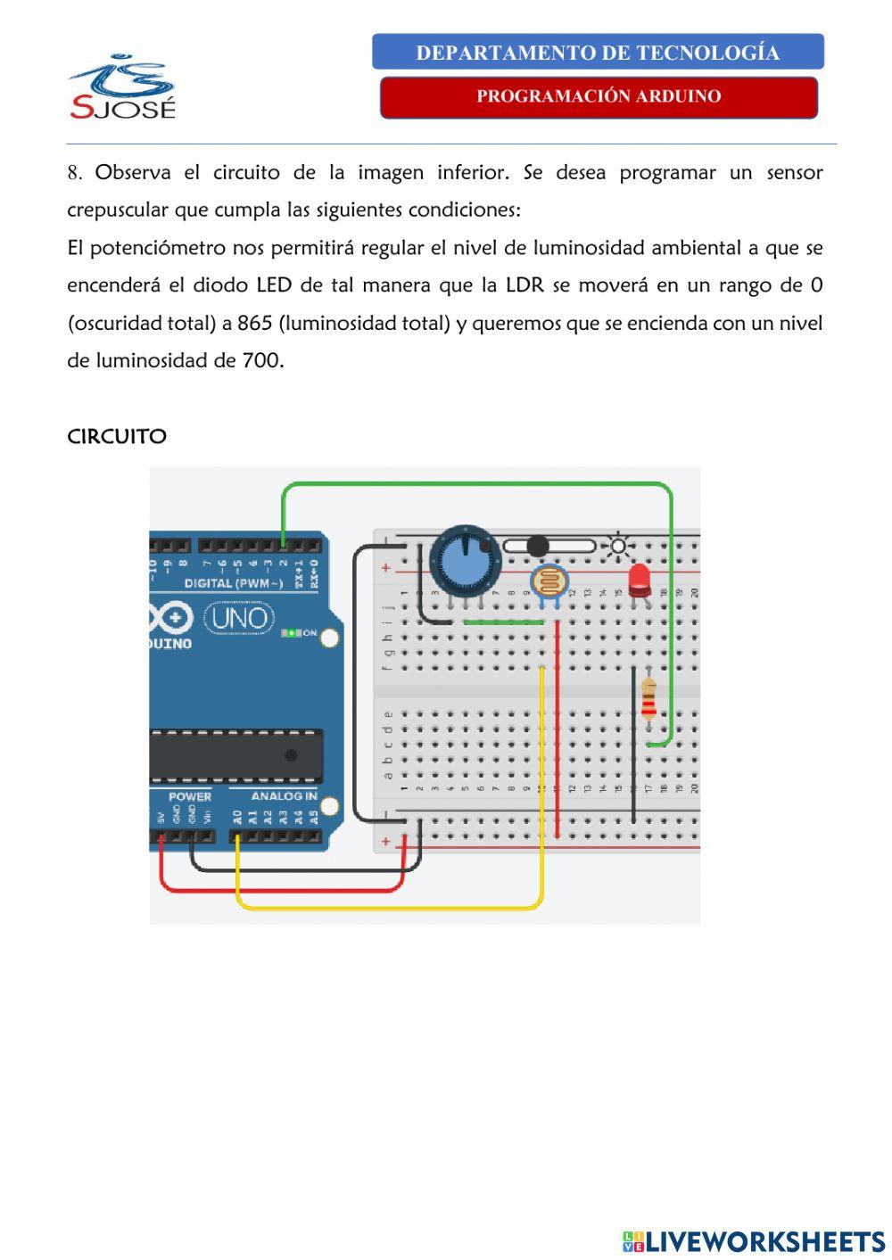 Práctica Programación Arduino - 8 Práctica Programación Arduino - 8
