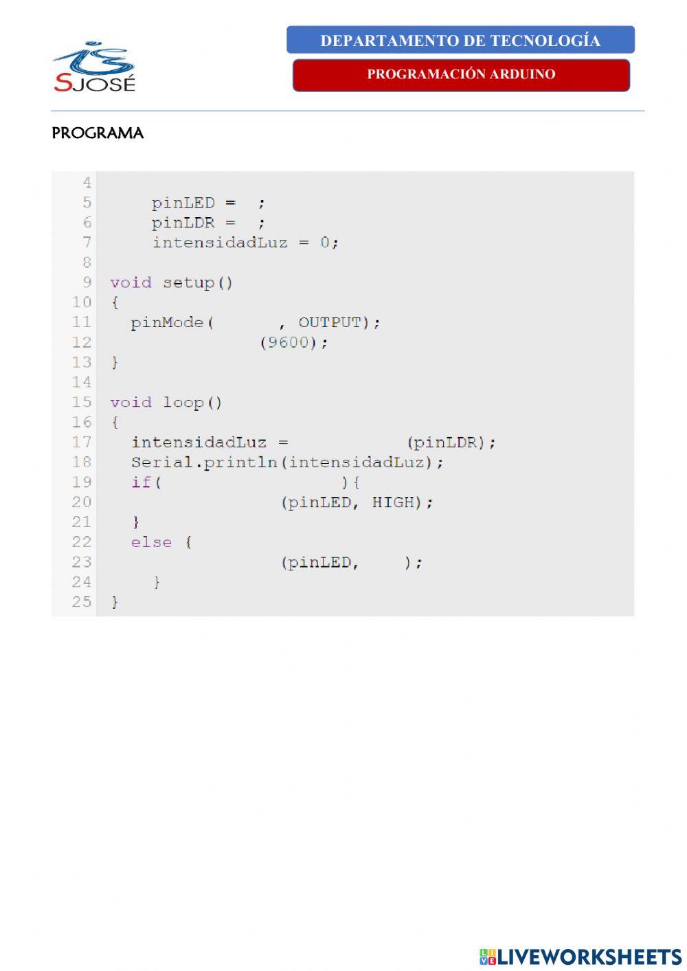 Práctica Programación Arduino - 8 Práctica Programación Arduino - 8