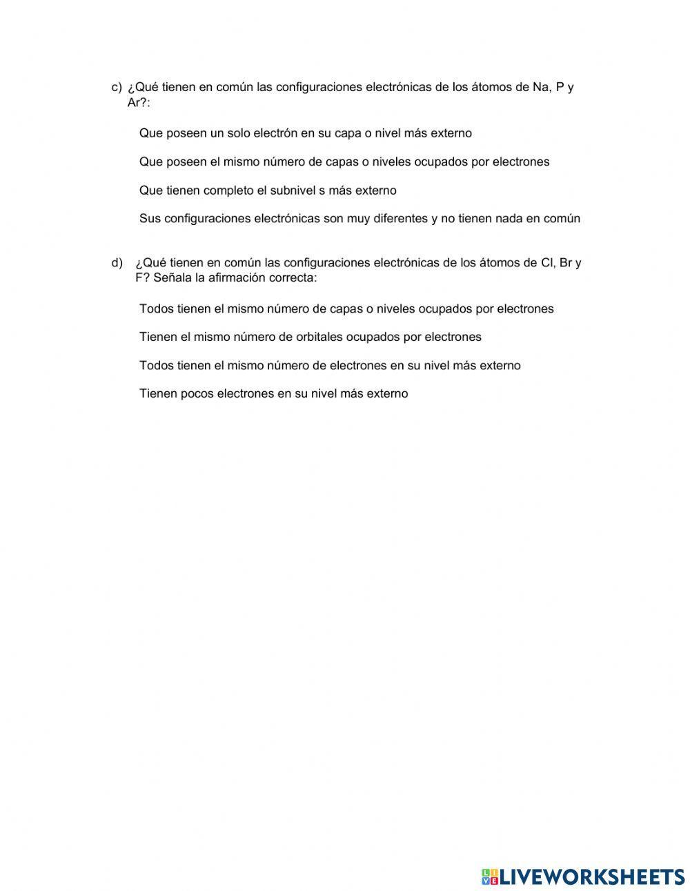 Configuración electrónica