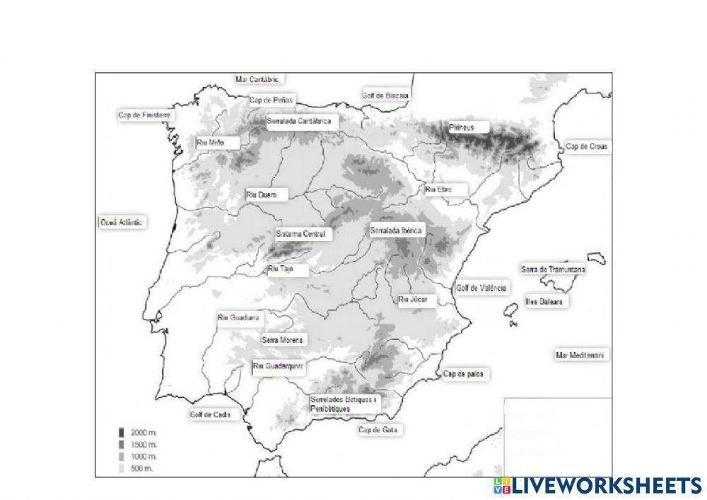 Solució a formes de relleu espanya. avaluació