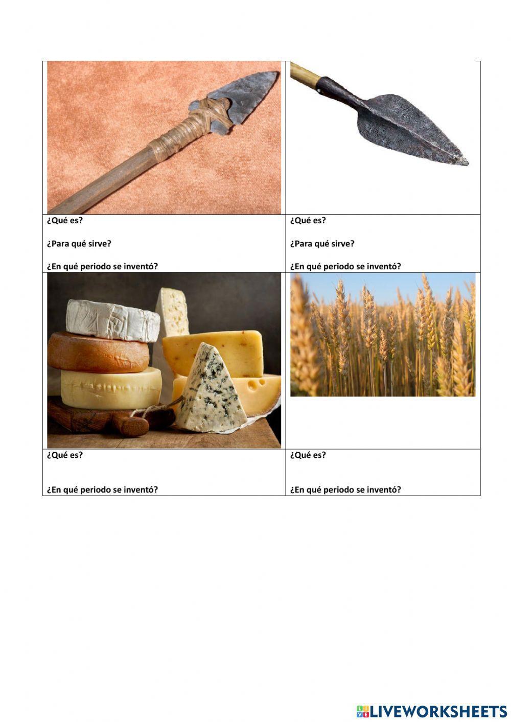 Paleolítico, Neolítico, Edad de los Metales