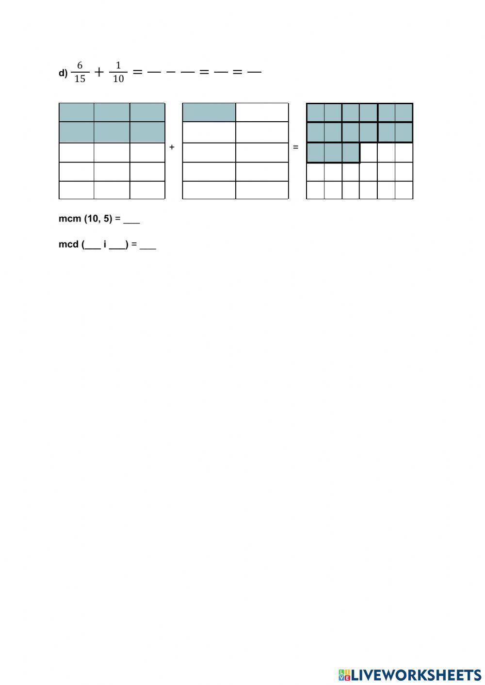 Sumes i restes de fraccions (adaptat)