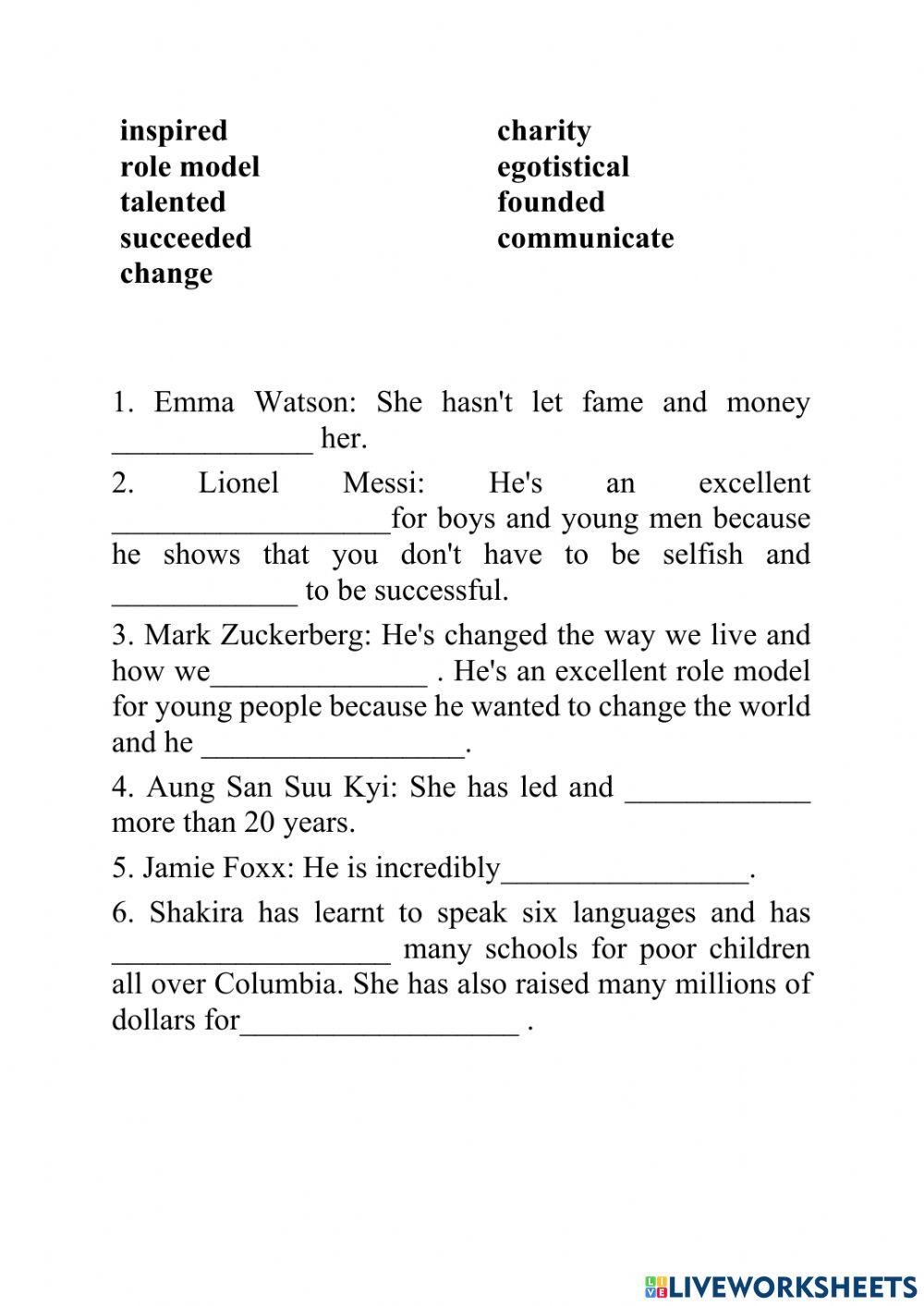 Drag and drop: Celebrities