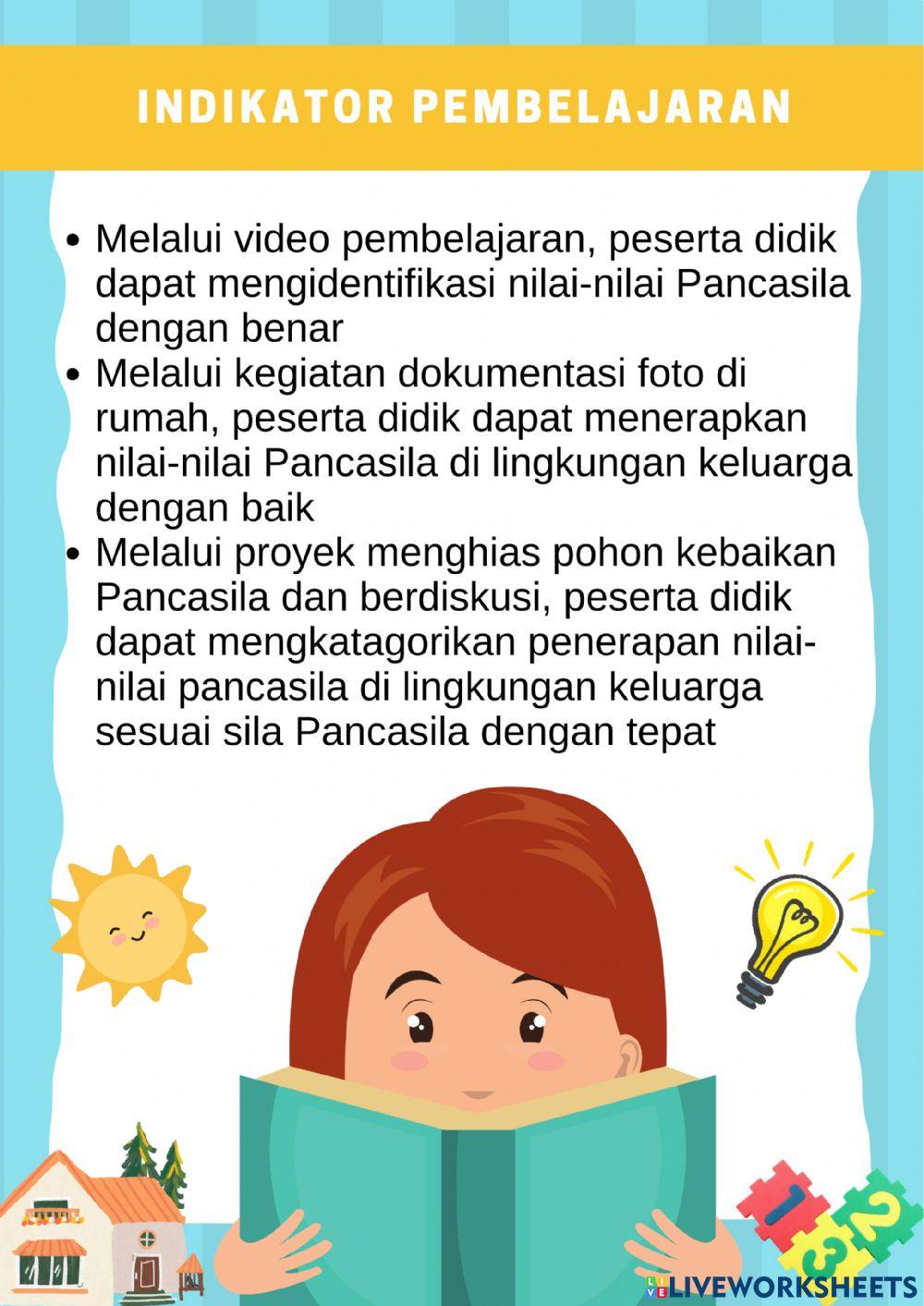 Nilai-nilai pancasila di lingkungan keluarga