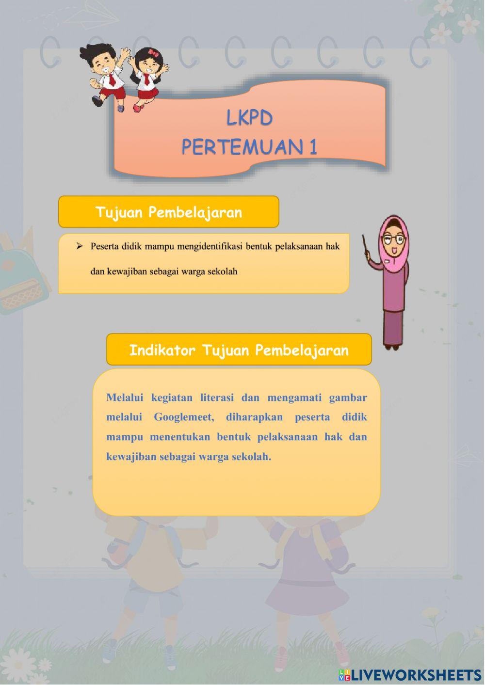 LKPD Hak dan Kewajiban di Sekolah