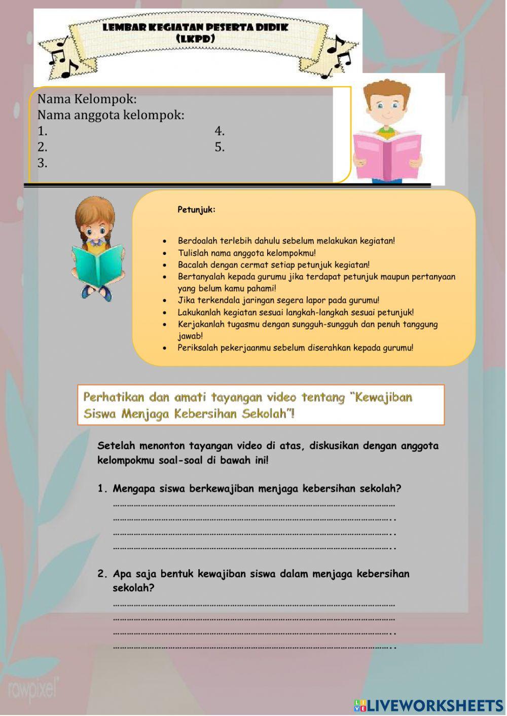 LKPD Hak dan Kewajiban di Sekolah