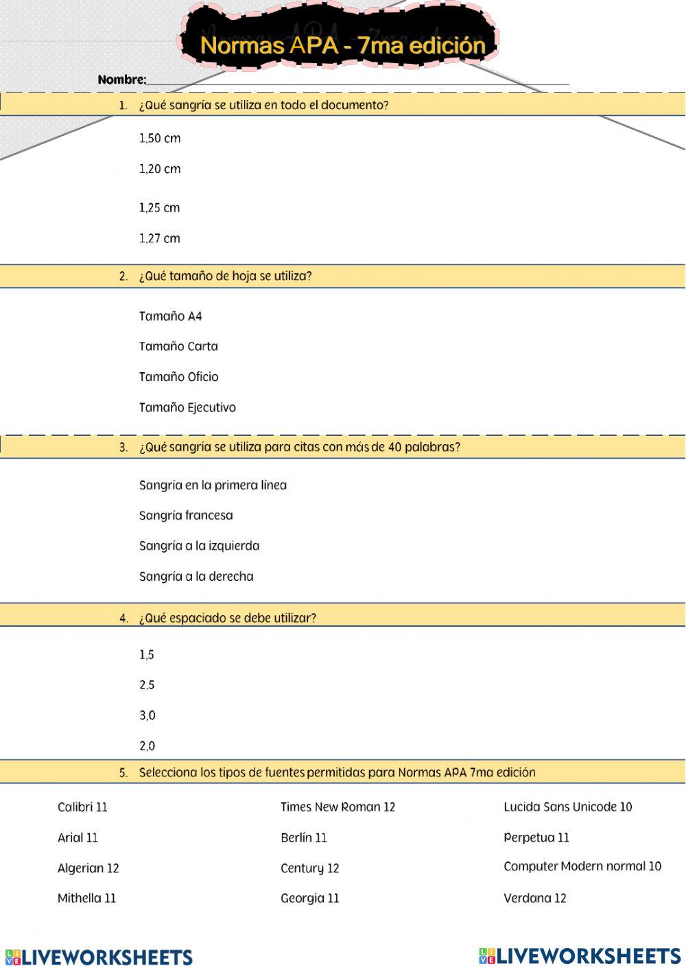 NORMAS APA SÉPTIMA EDICIÓN