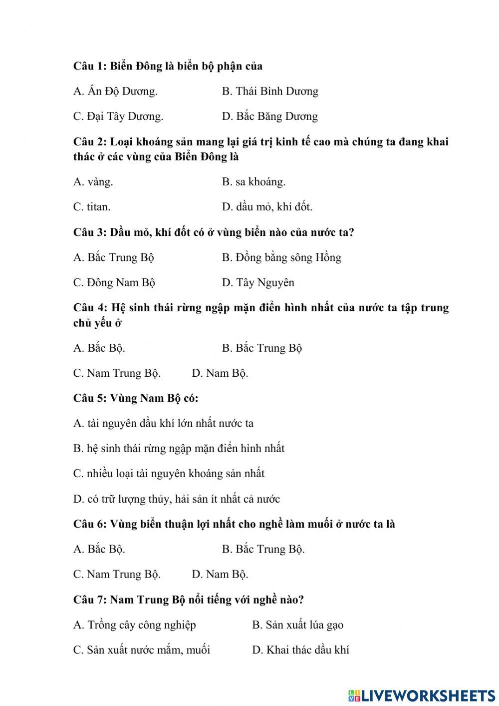 Thien nhien chịu anh huong của bien