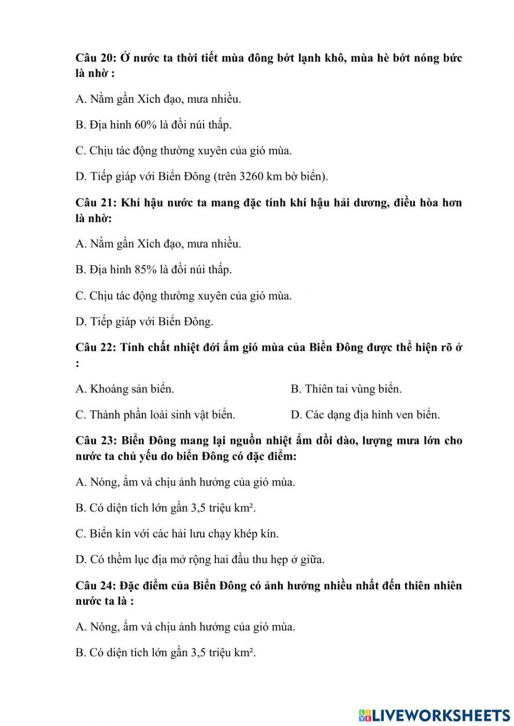 Thien nhien chịu anh huong của bien