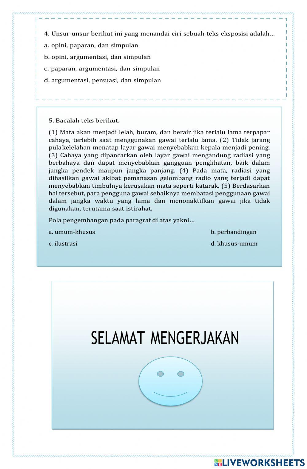 Evaluasi Teks Eksposisi