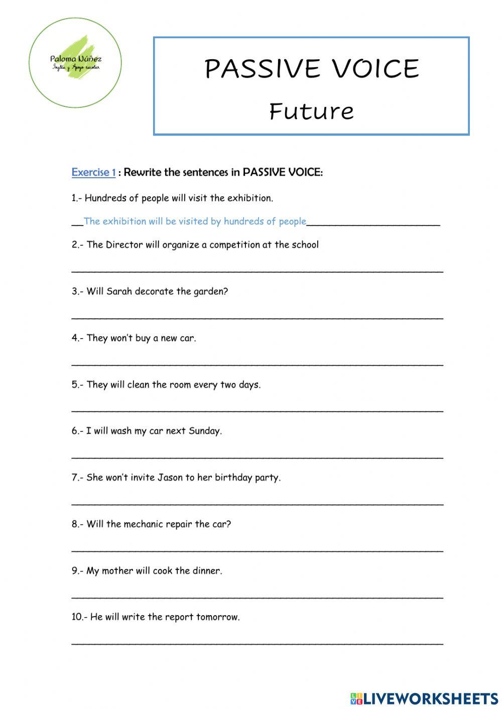 Lesson 52 - passive voice future