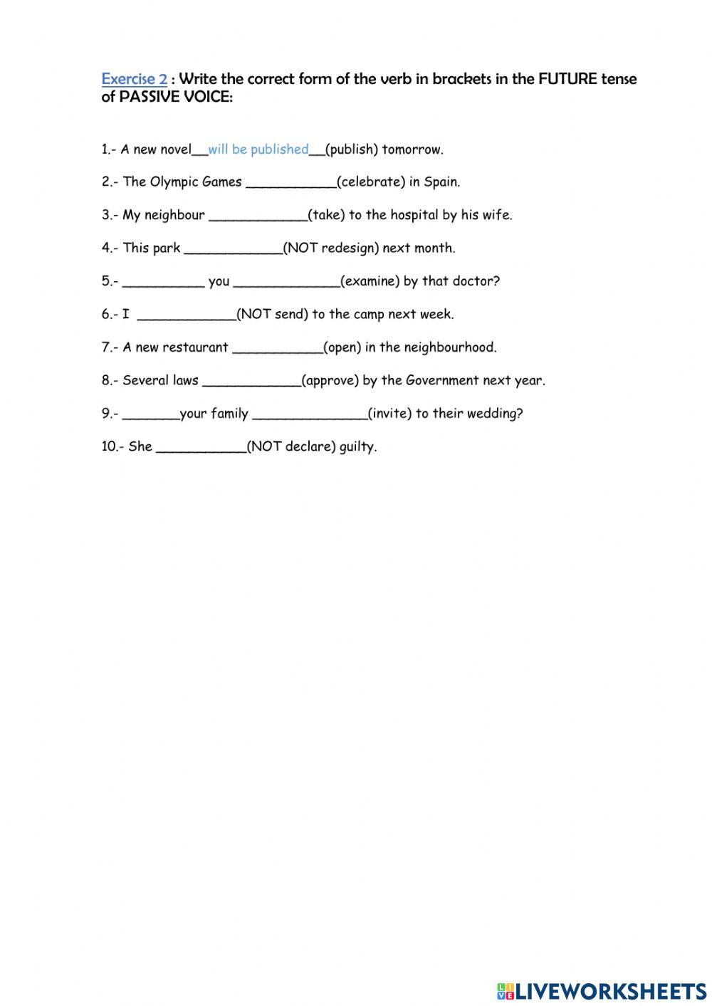 Lesson 52 - passive voice future