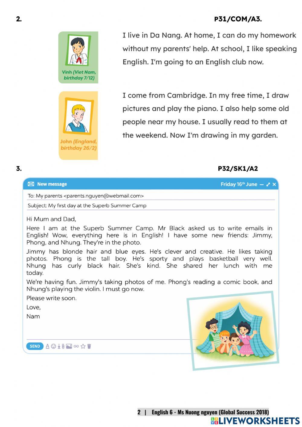 E6U3 (speaking) My friends -nuongnguyen