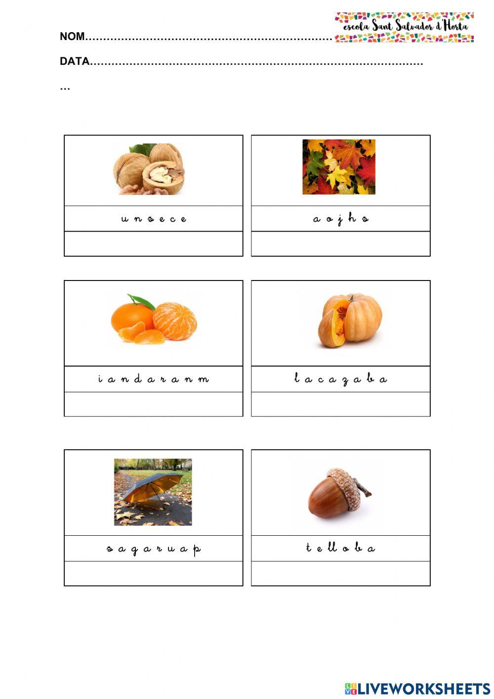 Ordenar letras ligadas