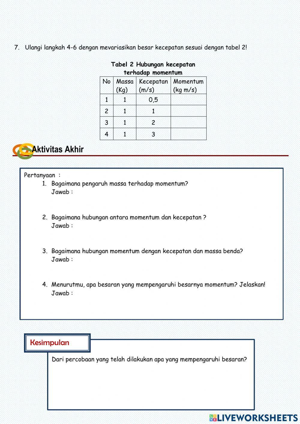 Lkpd momentum kelas x