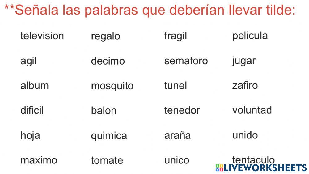 Reglas de acentuación