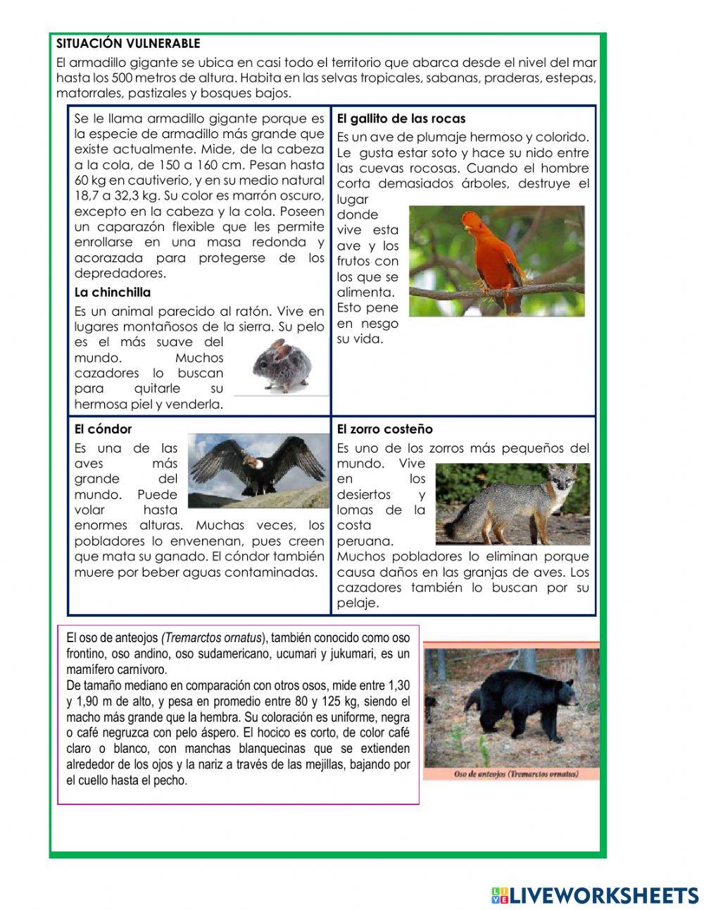 Animales en peligro de extincion