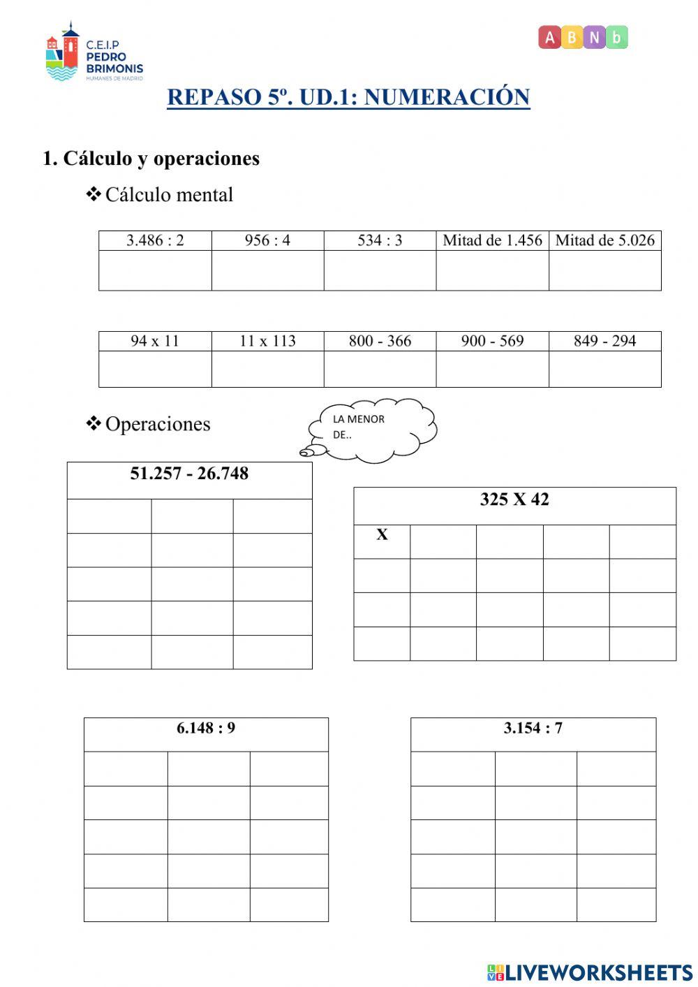 ABN 5º- Repaso tema 1