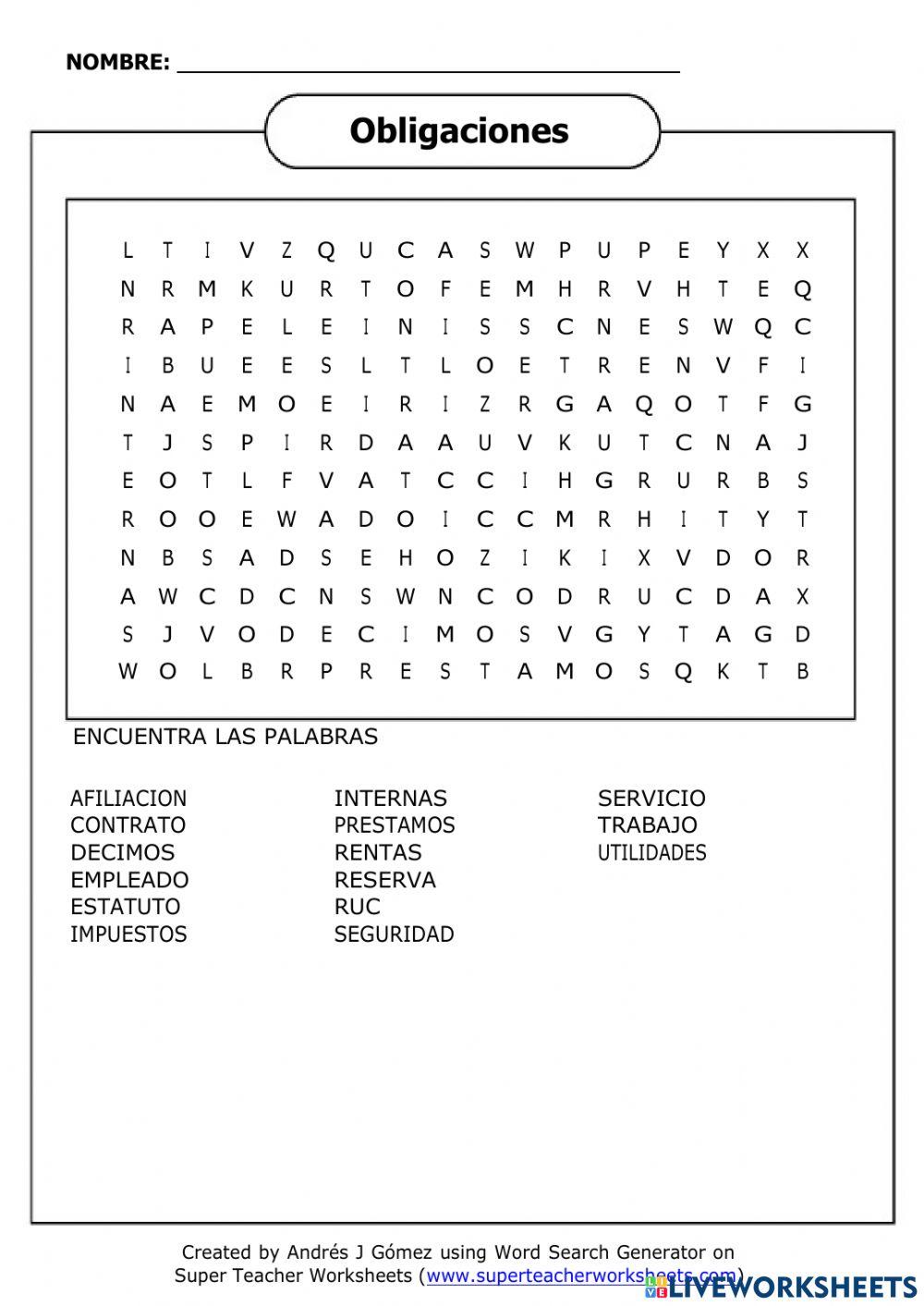 Obligaciones Obligaciones