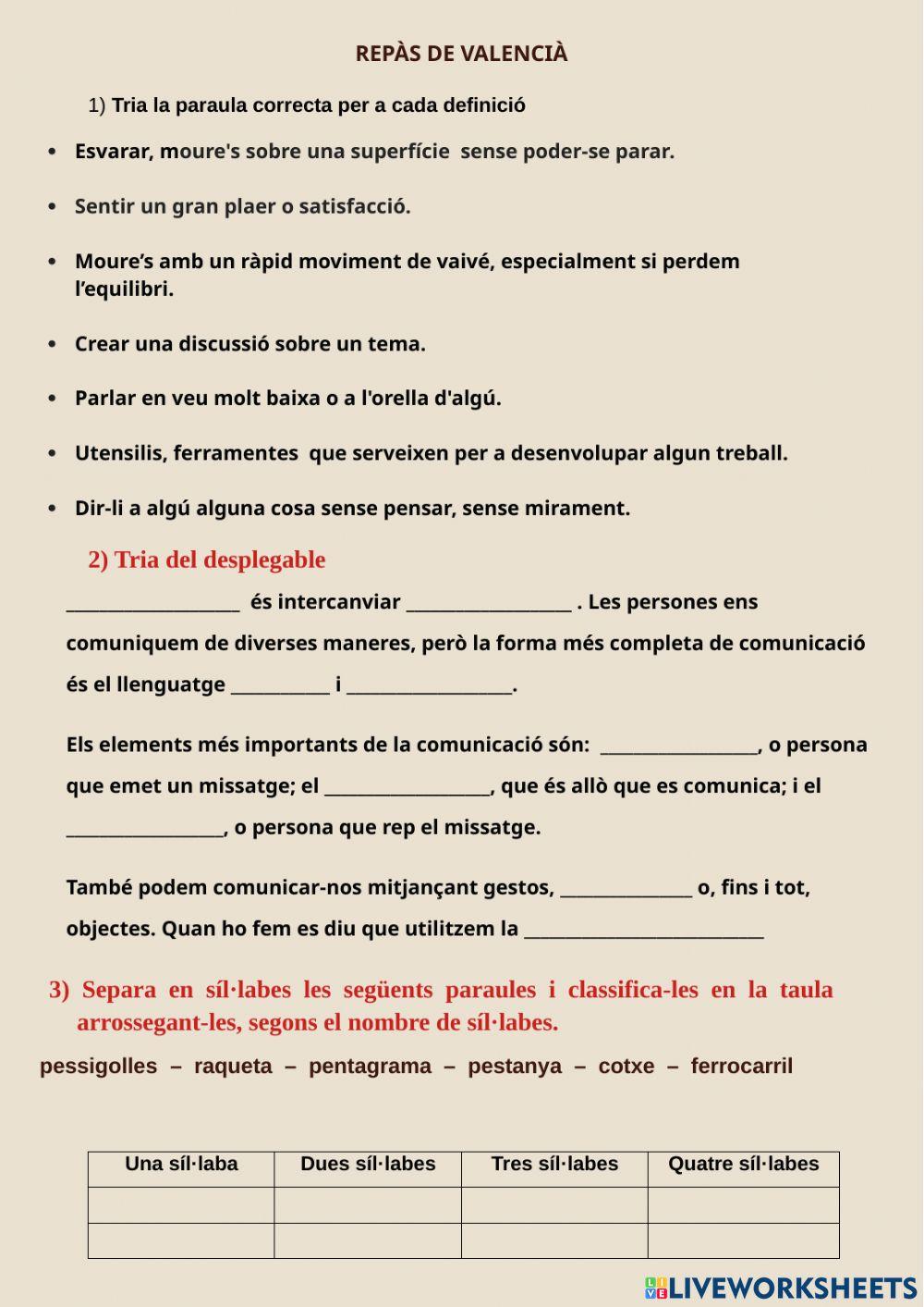 Repàs de llengua Repàs de llengua