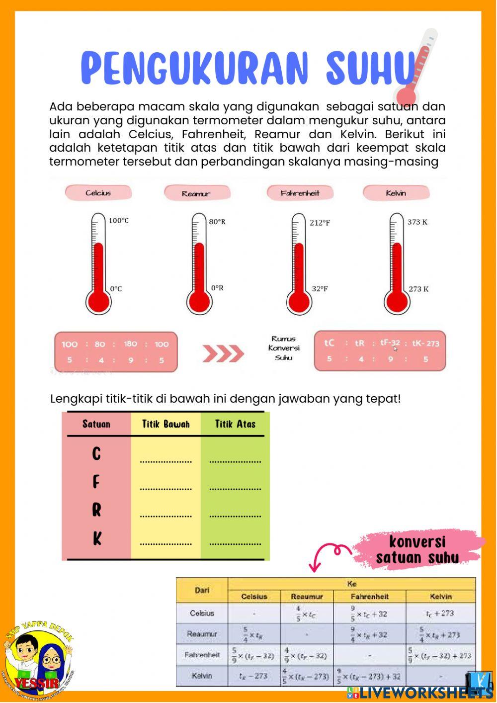 Tes Sumatif Suhu, Kalor dan Pemuaian