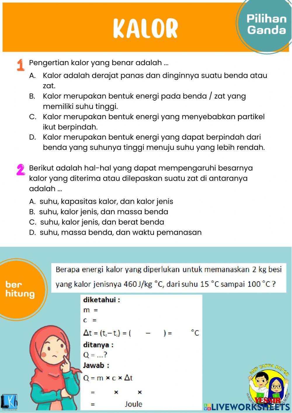 Tes Sumatif Suhu, Kalor dan Pemuaian