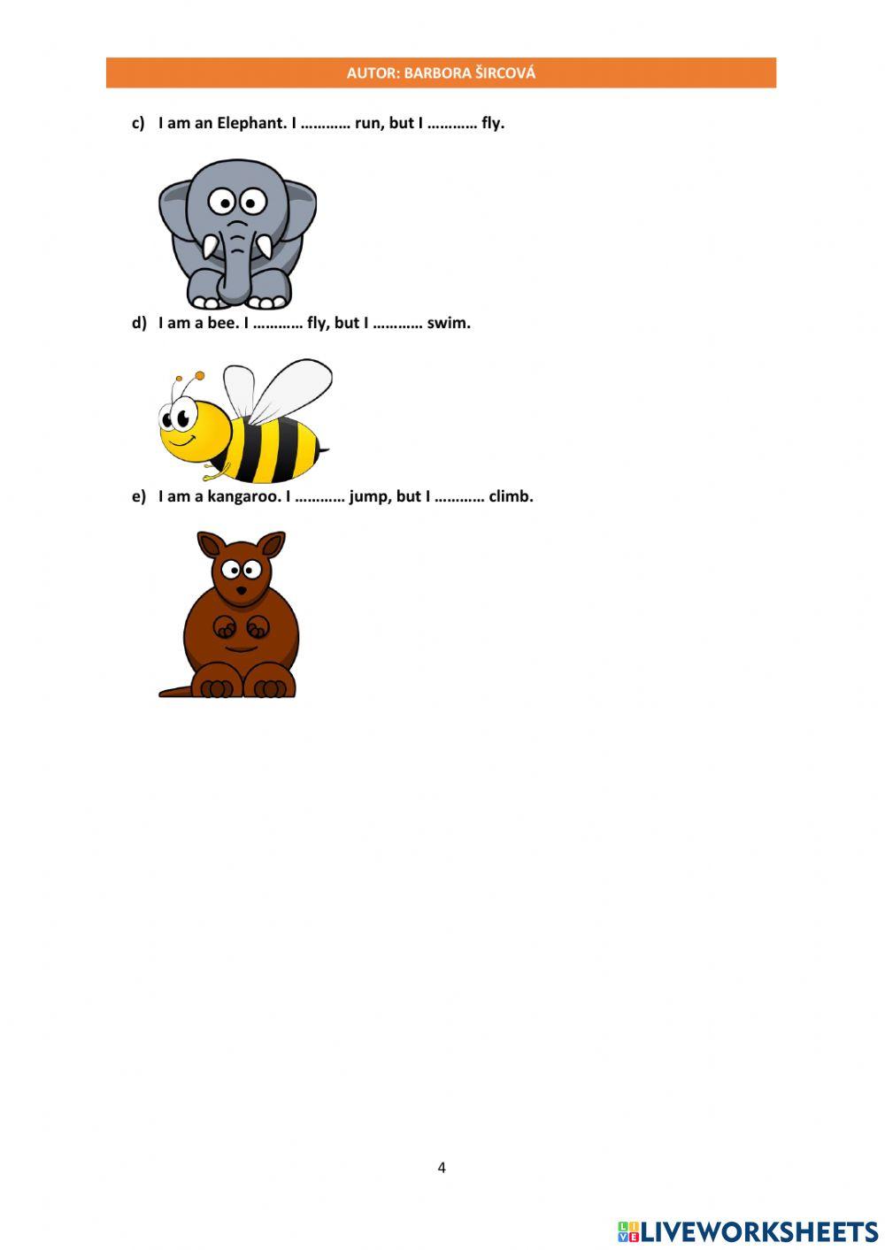 Pracovní list - Animals