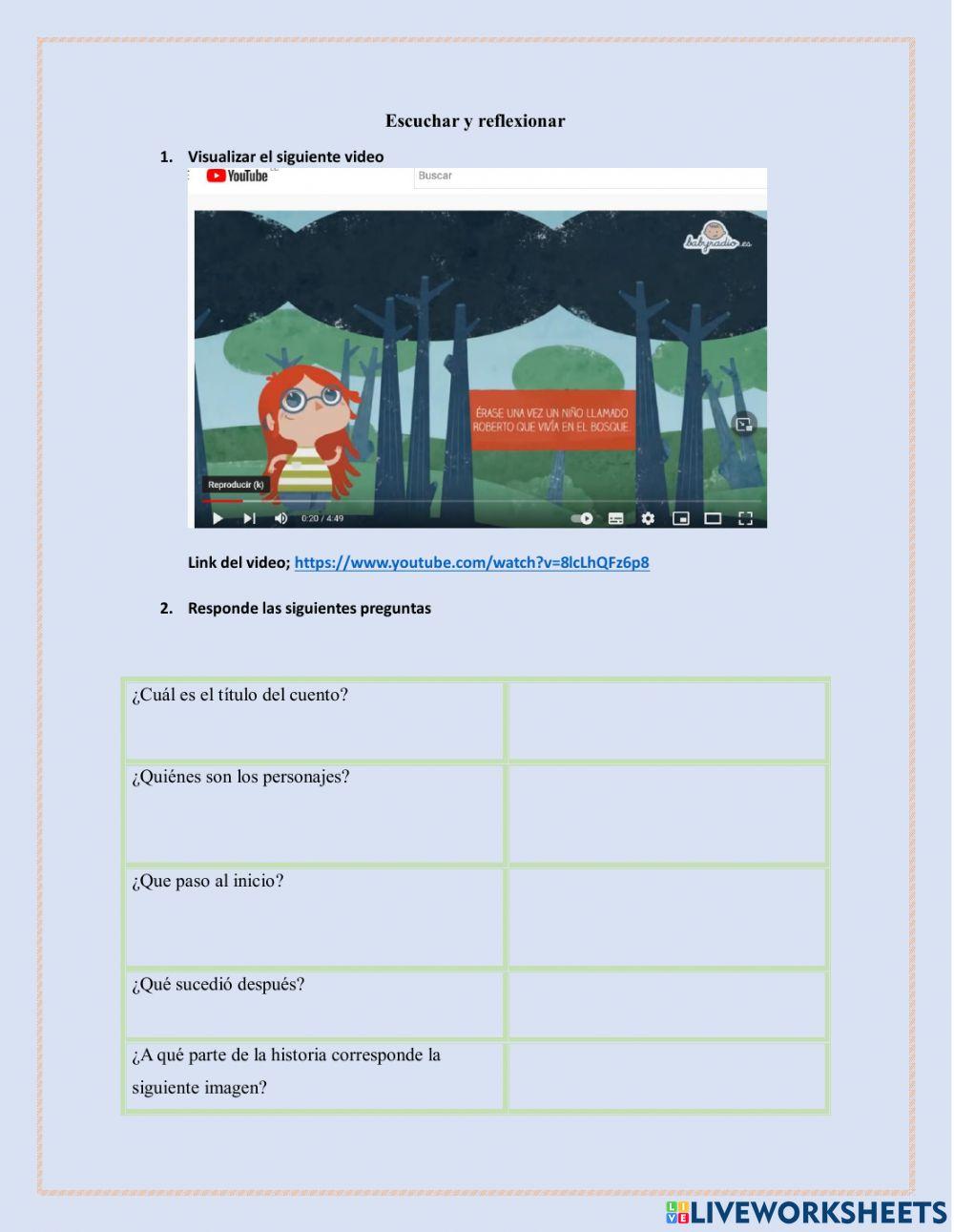 Escuchar y reflexionar