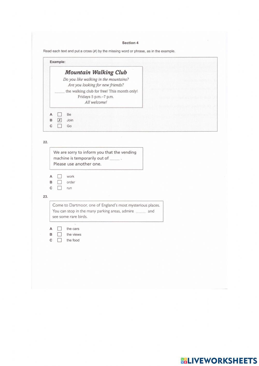 English Olympiad 7-th Grade, school 9, Kyiv