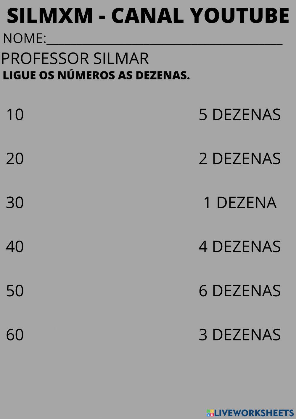 Agrupamento em dezenas.