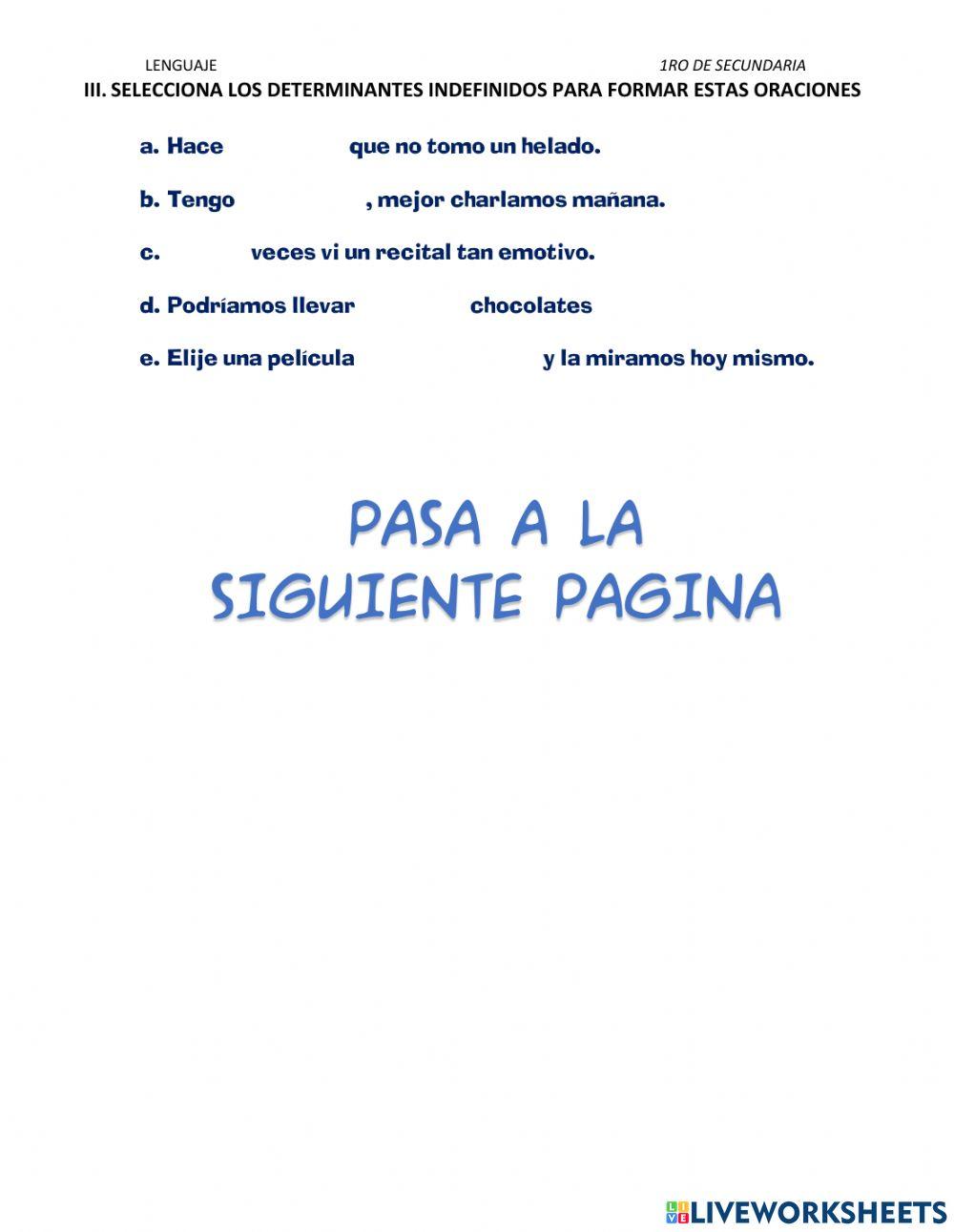 Evaluacion de lenguaje