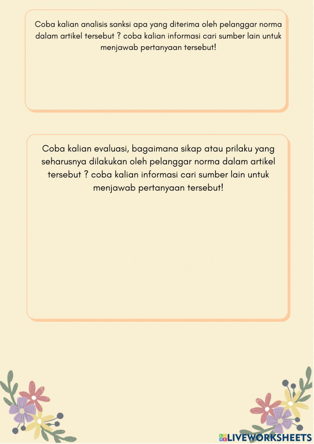 LKPD Kelompok 2 dan 7 - Pelanggaran Norma