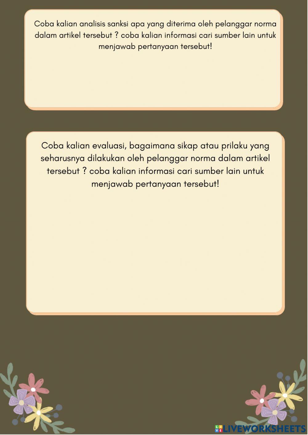 LKPD Kelompok 4 dan 6 - Pelanggaran norma