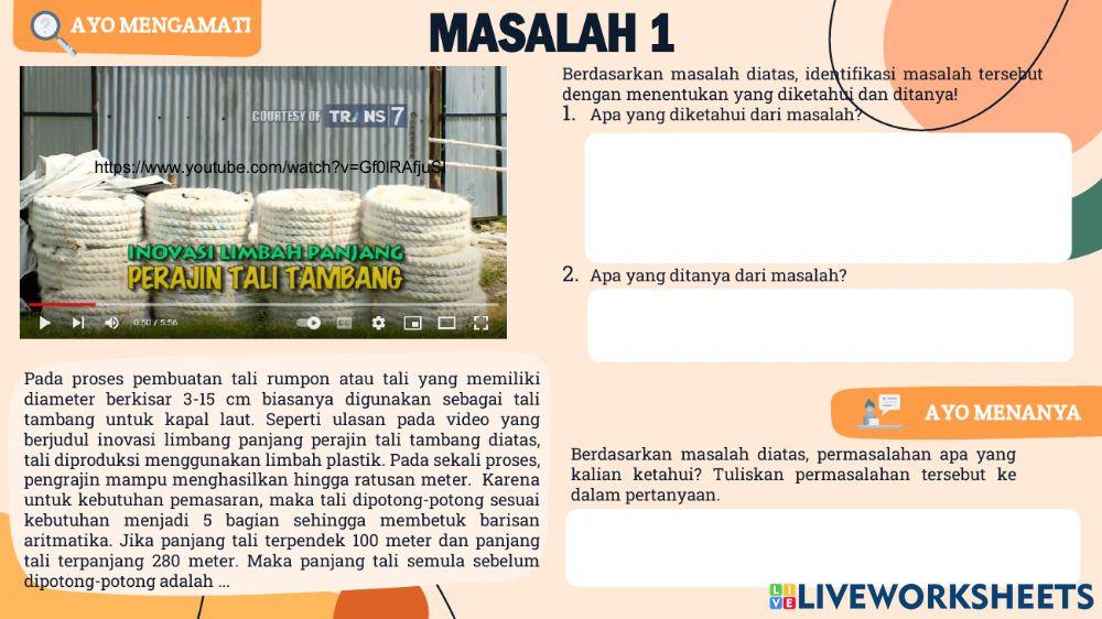 Lkpd deret aritmatika ke-1