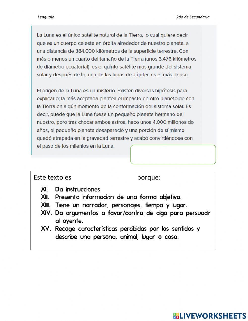 Evaluacion de lenguaje
