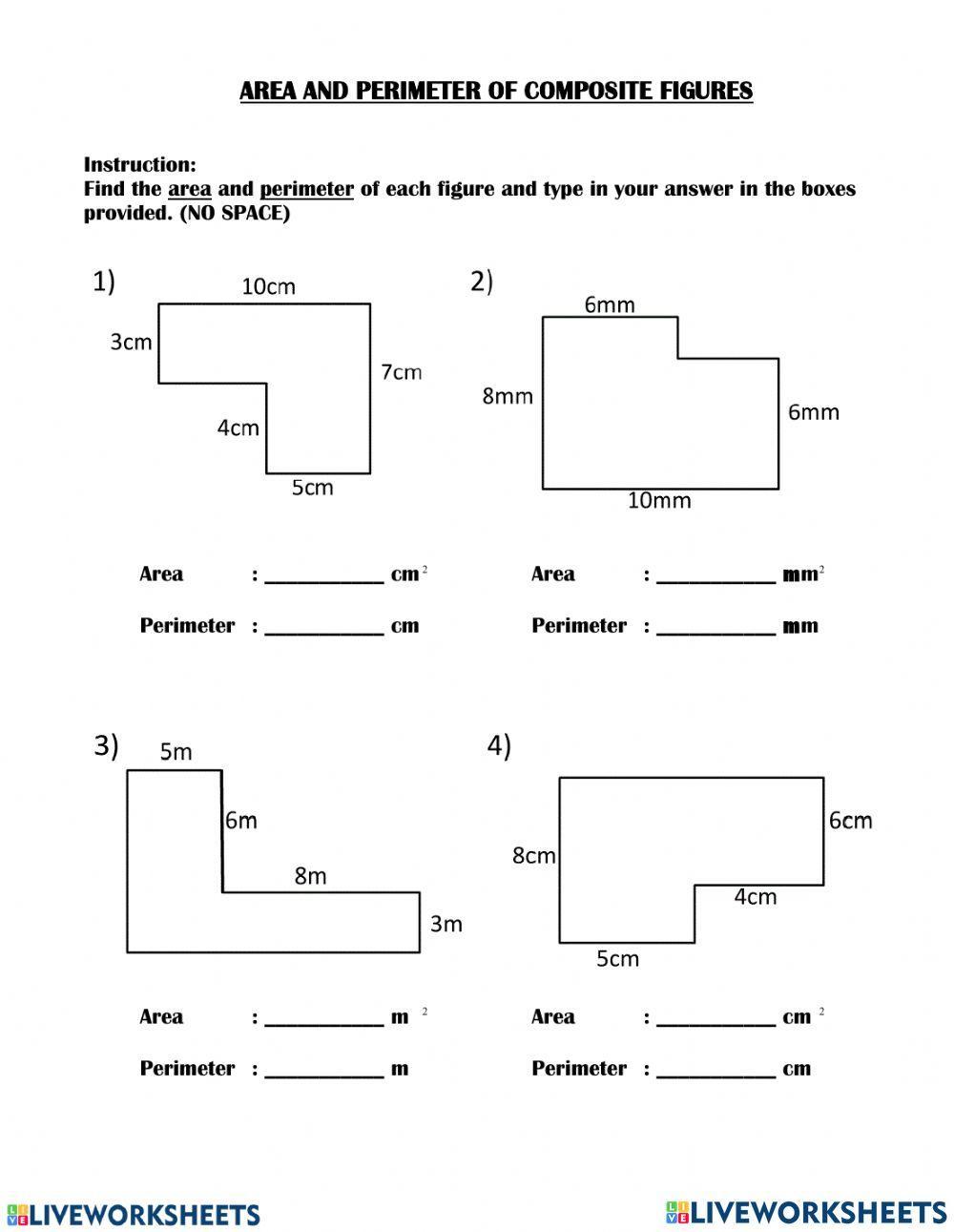 Area and Perimeter of Compound Shapes