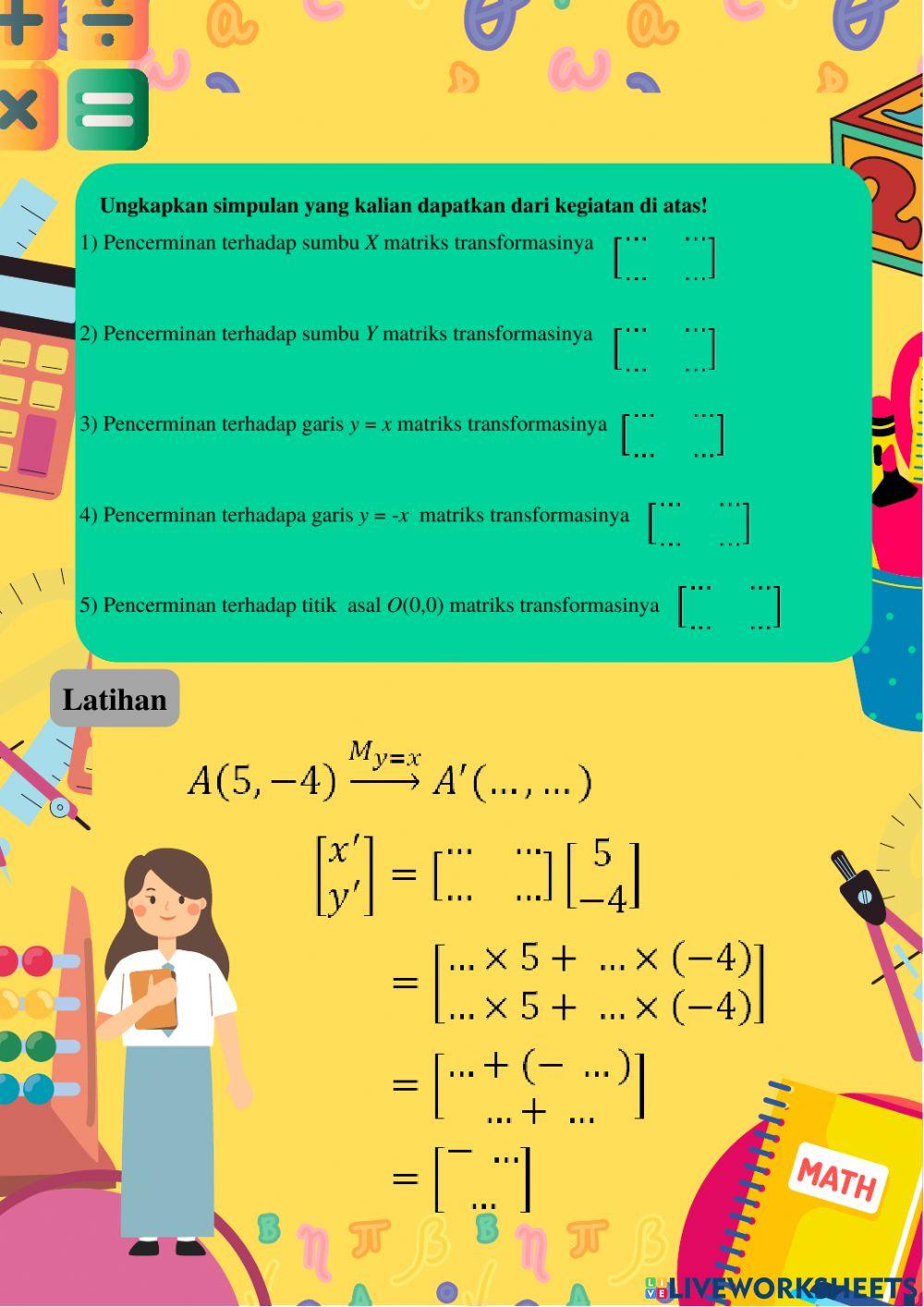 LKPD Transformasi Geometri - Refleksi (Pencerminan)