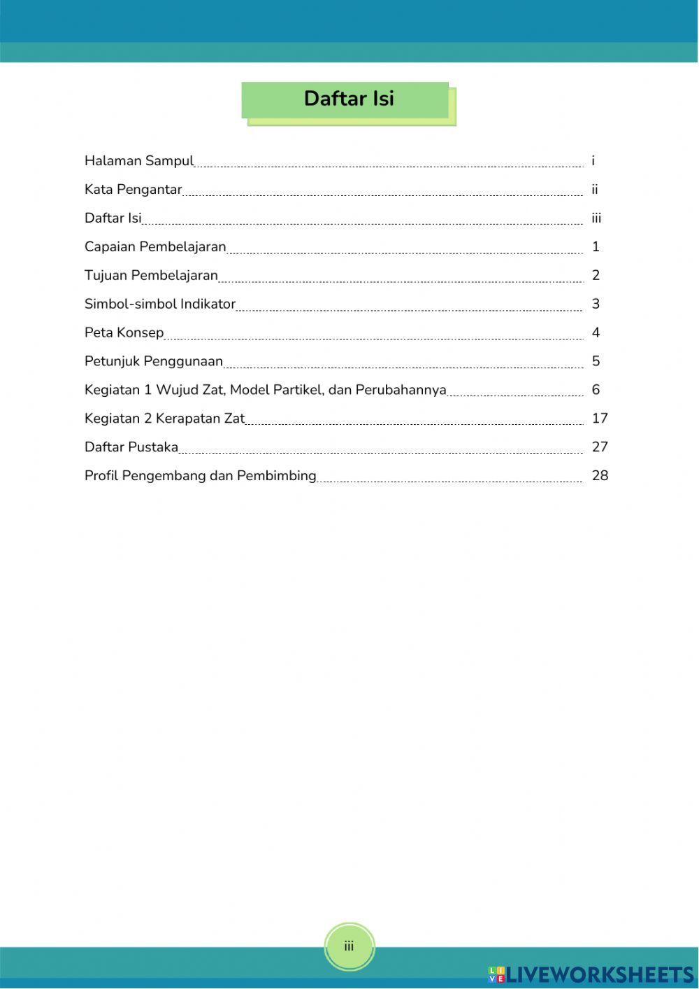 Identitas LKPD Zat dan Perubahannya