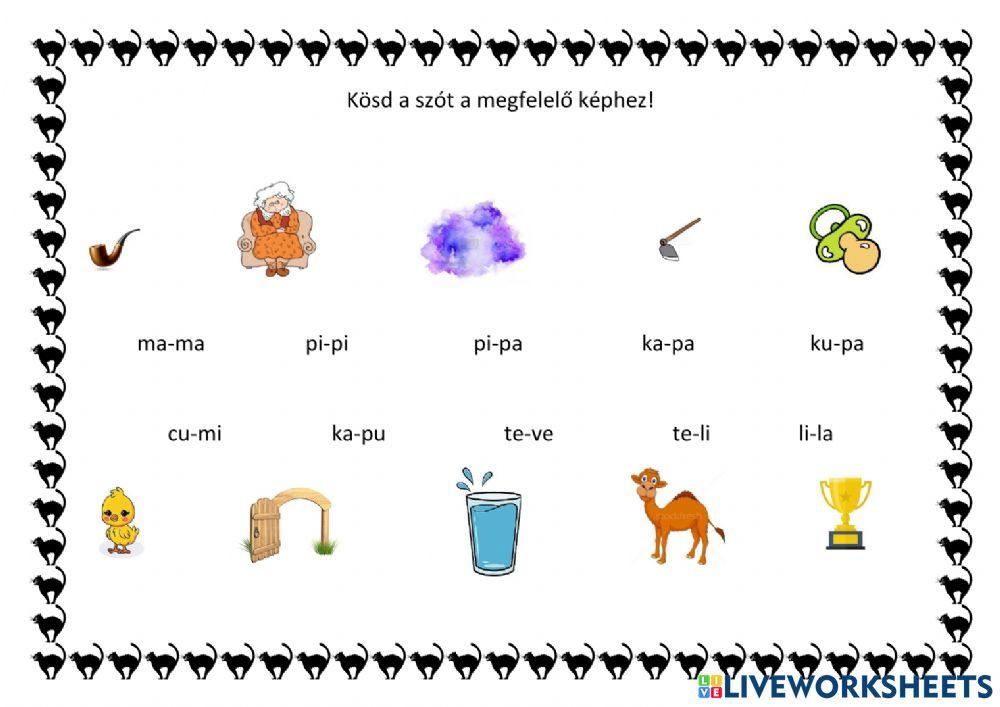 Kép szó párosítás