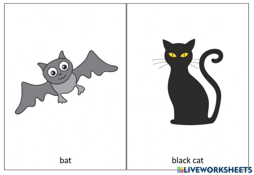 Halloween Flashcard (10 words)