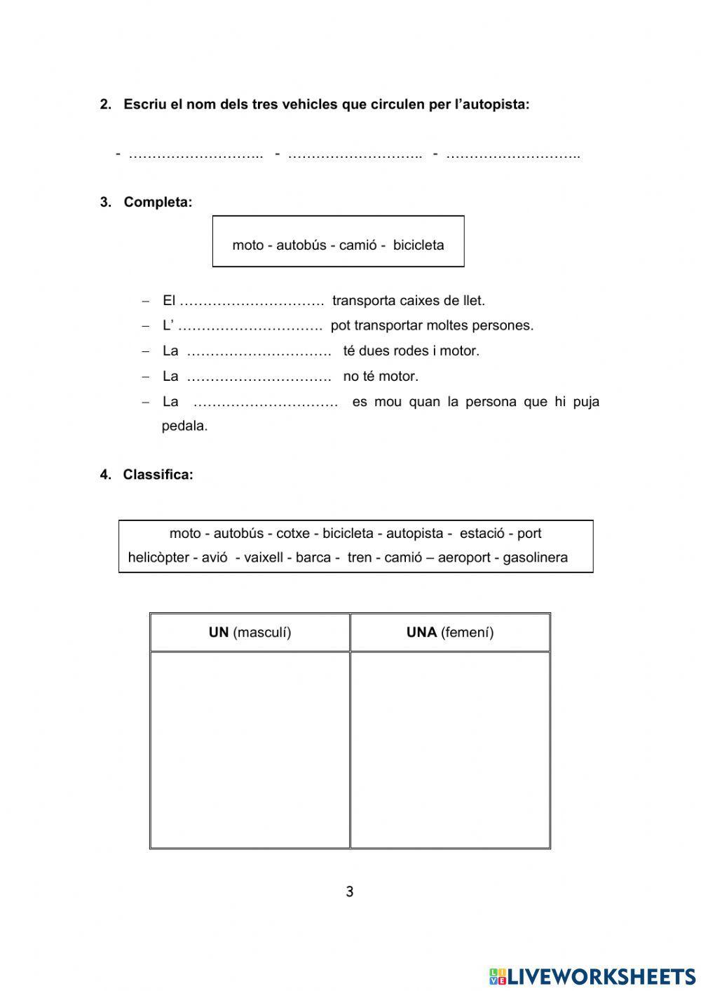 11.Els vehicles .Quaderns Comencem