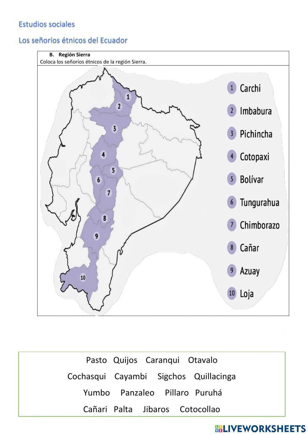 Los señoríos étnicos Sierra y amazonia