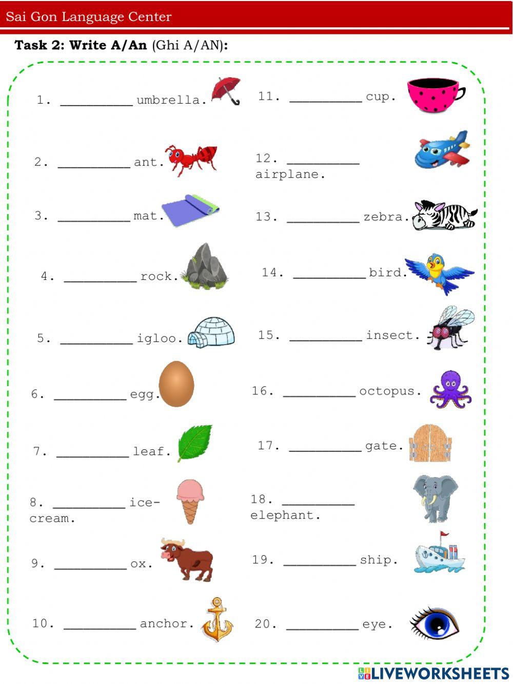 First friend - Topic 3 (A-an)