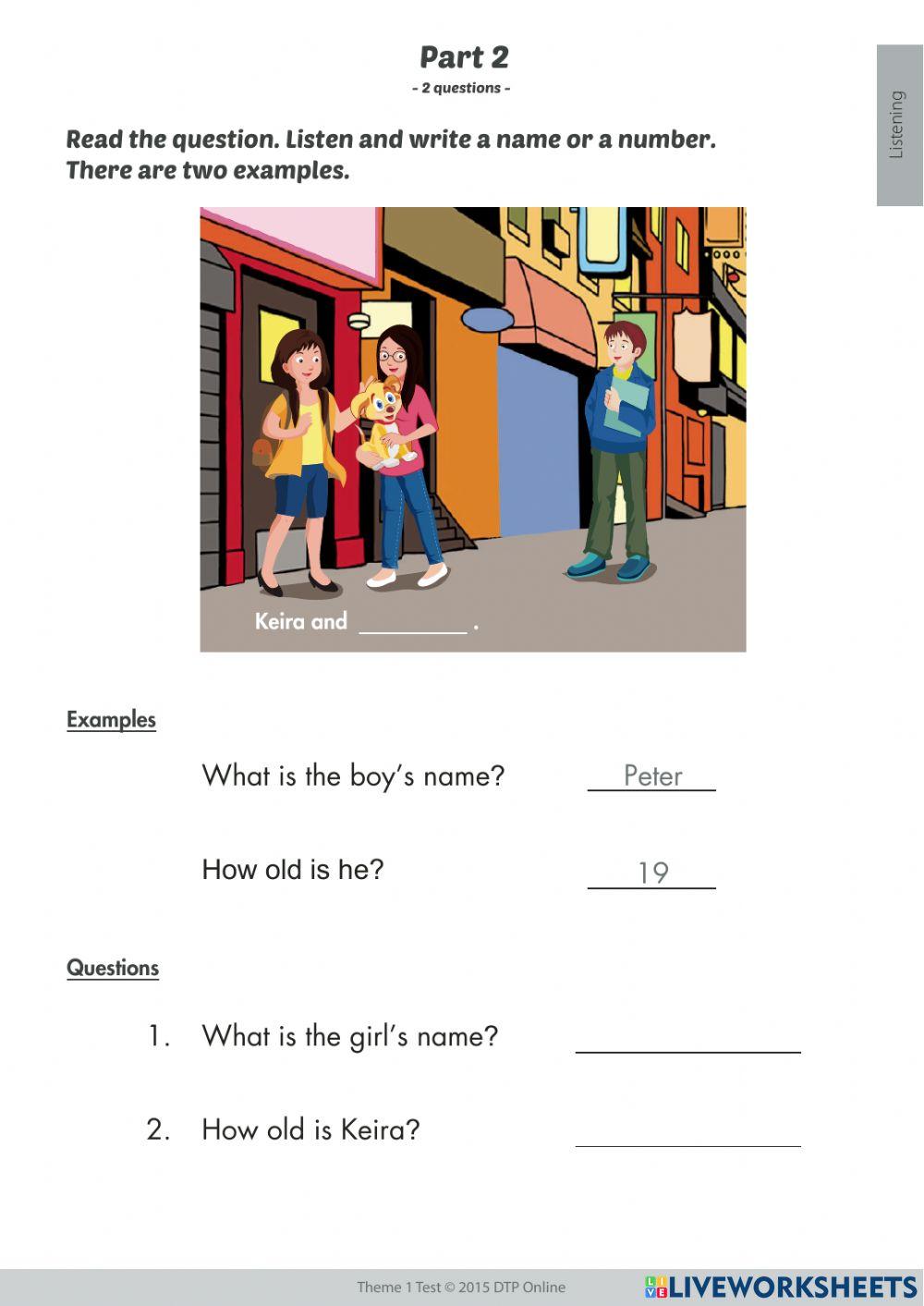 Smart start 4 - test theme 1 - listening