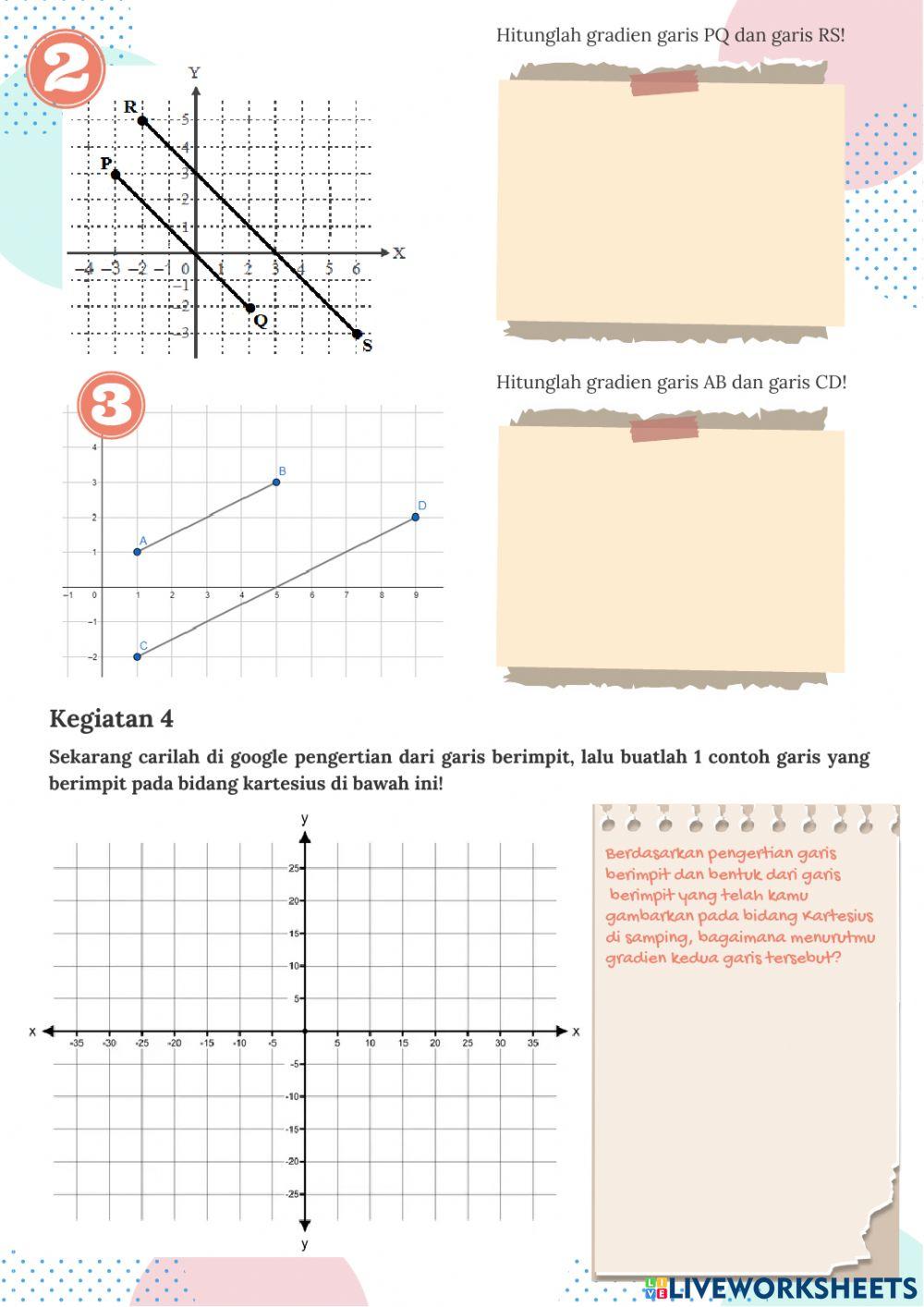 LKPD Hubungan Gradien dengan Kedudukan 2 Garis