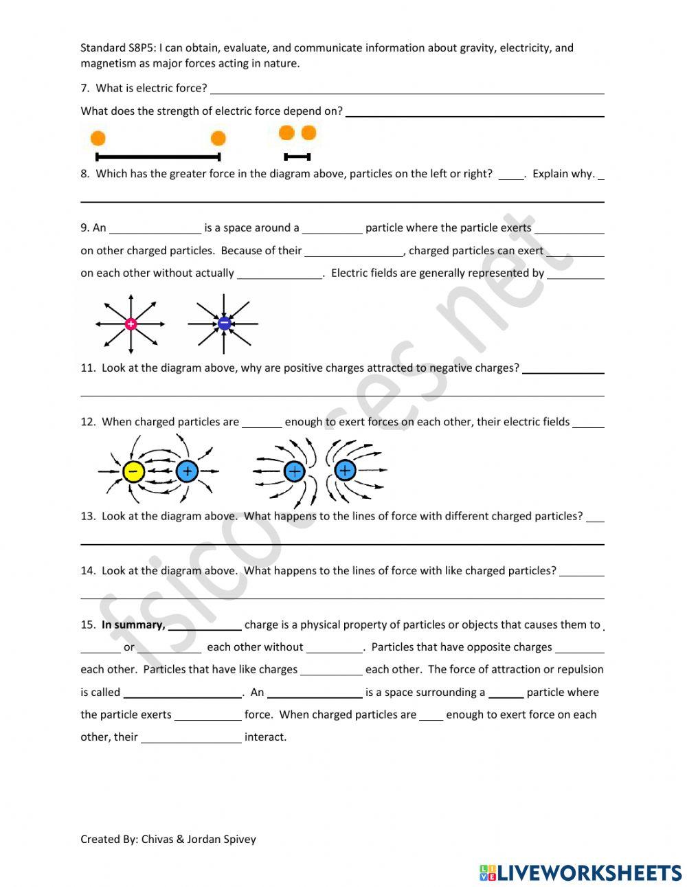 Electricity - Electric Fields Video Notes