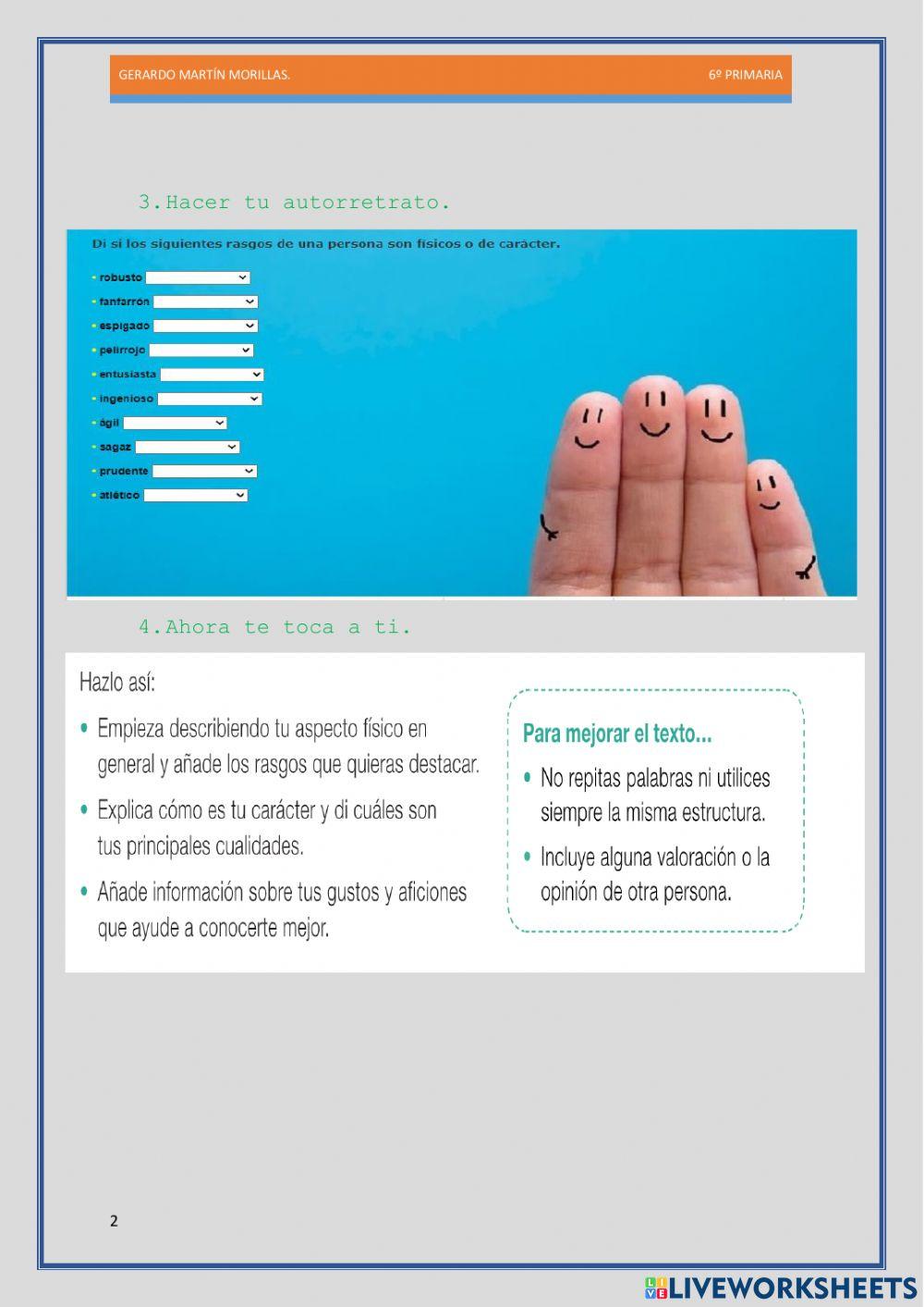 Escritura. Ficha 6. 6º. Escritura. Ficha 6. 6º.