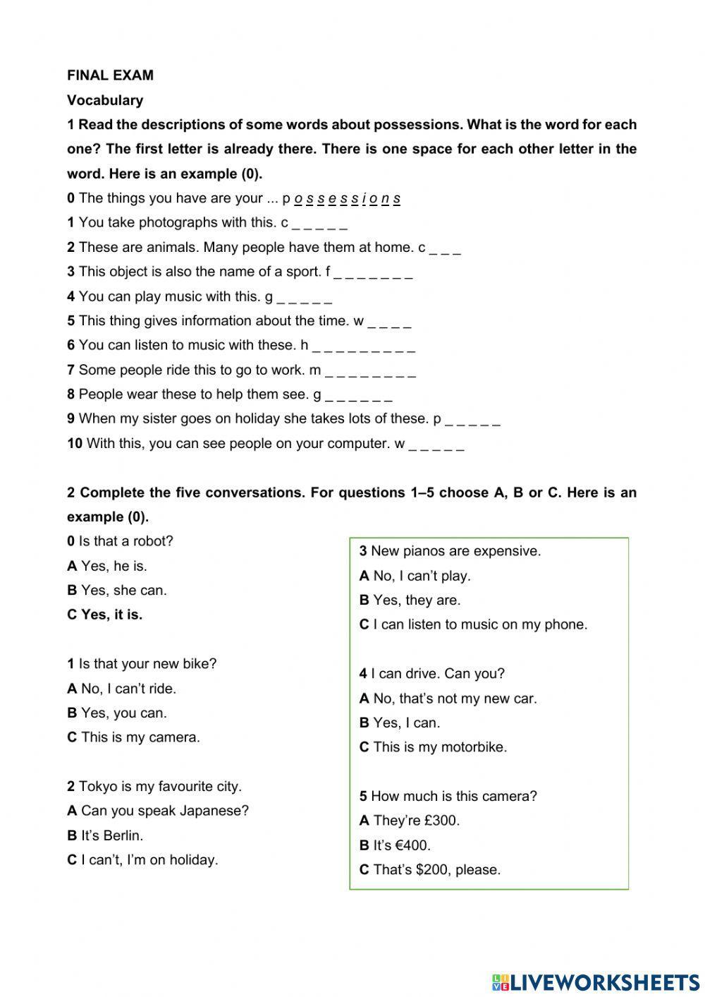 Test life unit 5 and 6