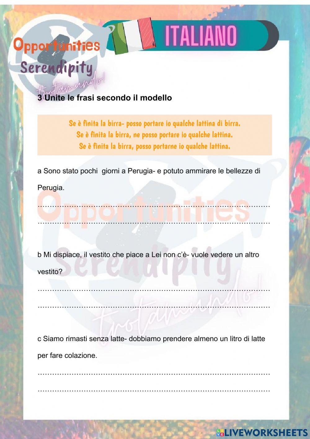 Progetto italiano, tarea 16