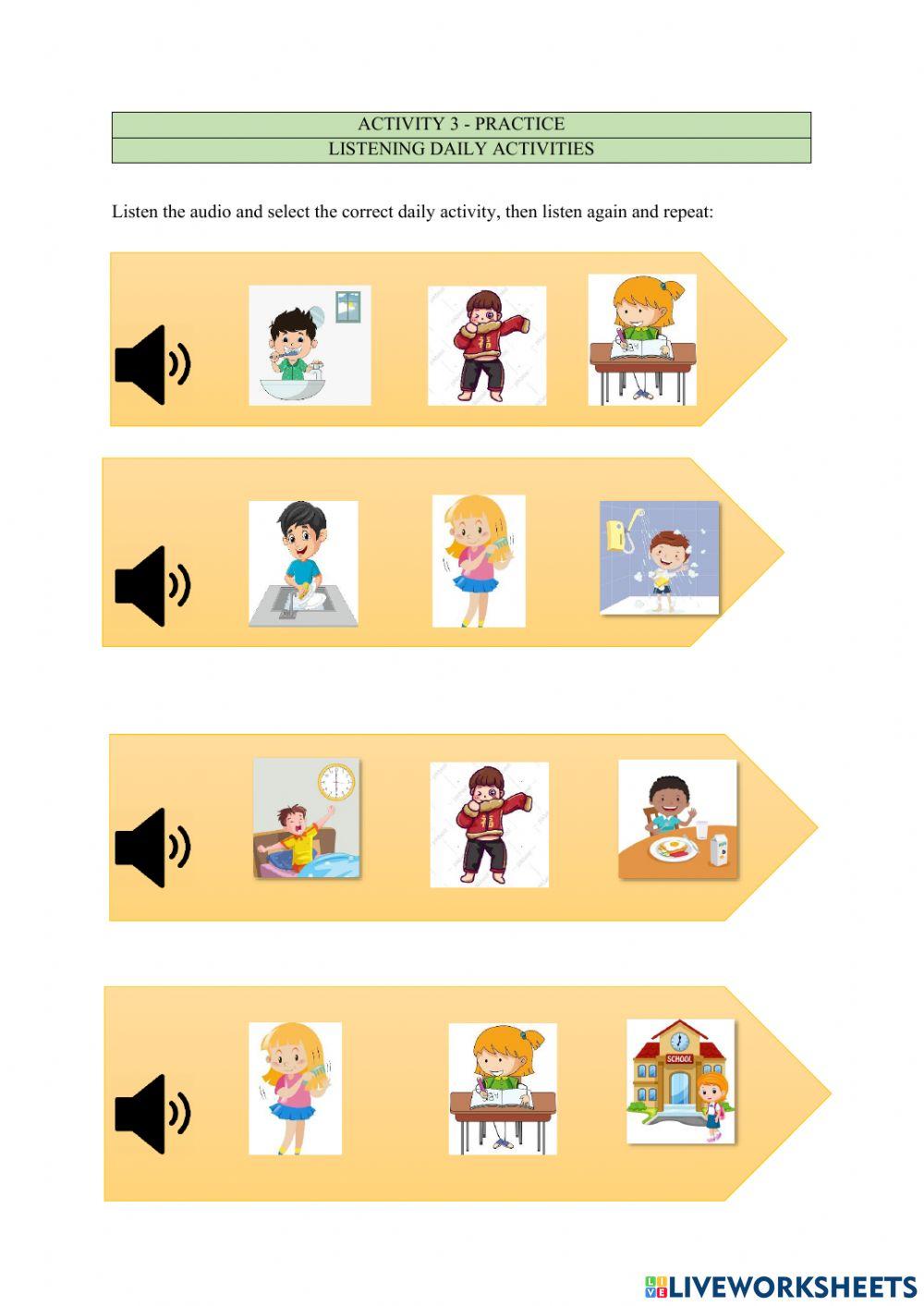 Daily Routine - Days of the week